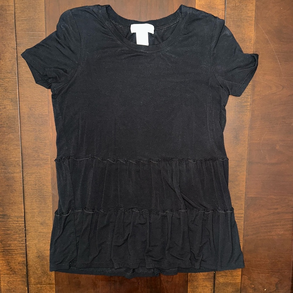 Planet gold tiered babydoll shirt